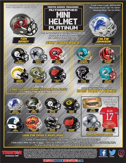 The Adventure Begins  23 Tristar Platinum Auto'd Football MiniHelmets -  The Adventure Begins